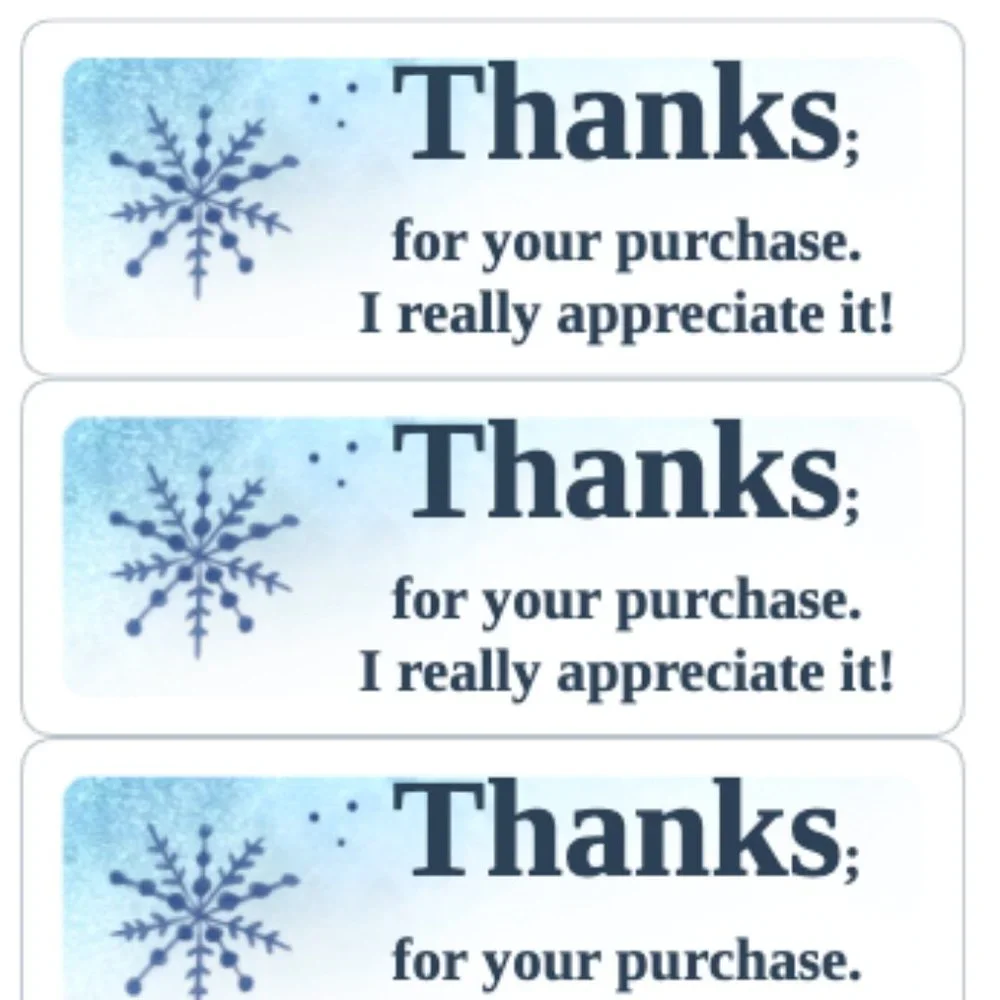 Thank You Stickers Order Shipping Labels Box Mailing Label Sticker